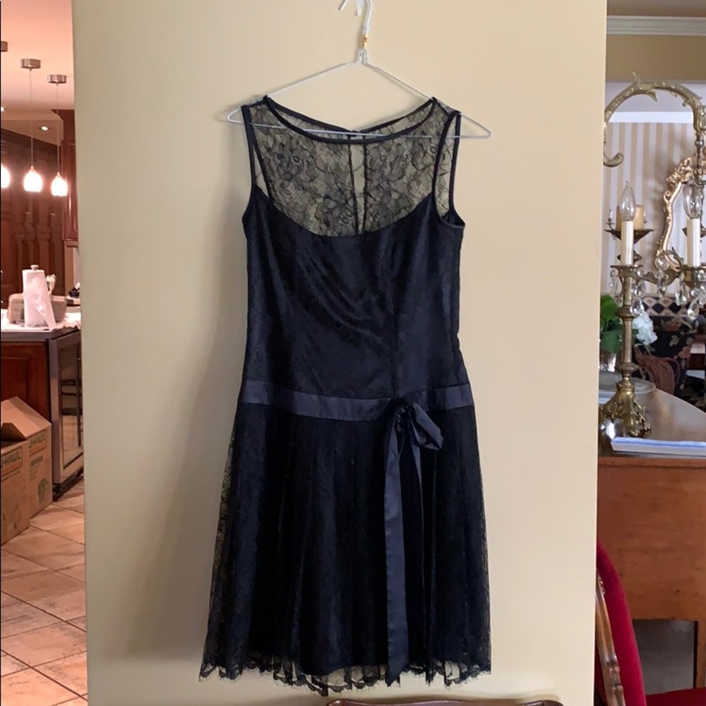Lace and silk dress. By Escada.